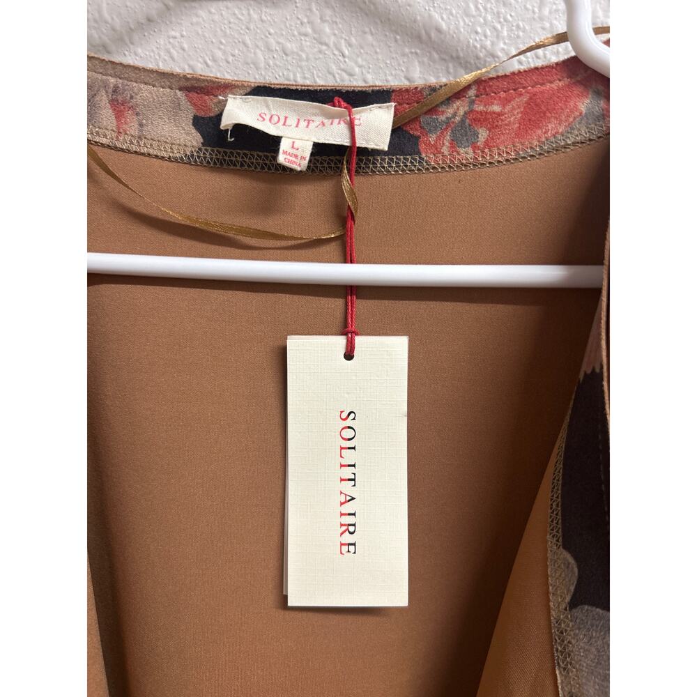 NWT Anthropologie Floral Faux Suede super soft Jacket Boho Festival Layer Size L - Picture 2 of 11